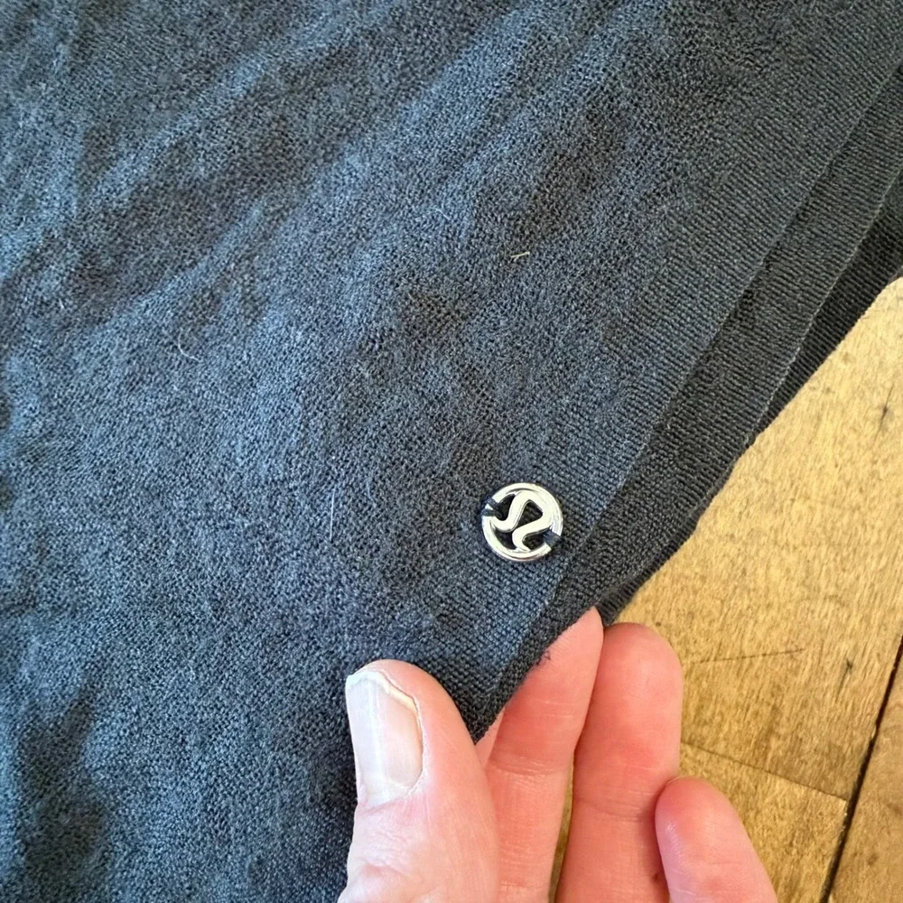 Lululemon Mudra‎ Scarf Deep Coal Frayed Ends Bamboo Rayon Woven 50